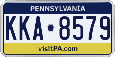 PA license plate KKA8579