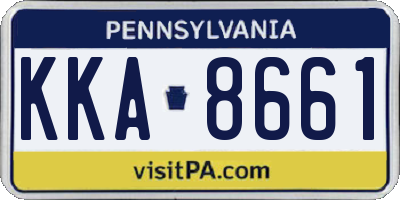 PA license plate KKA8661
