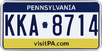 PA license plate KKA8714