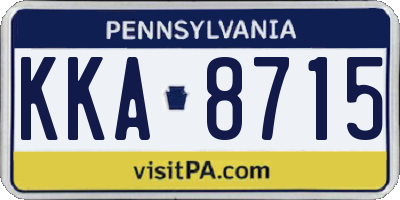 PA license plate KKA8715
