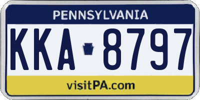 PA license plate KKA8797