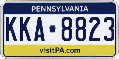 PA license plate KKA8823