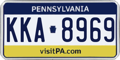 PA license plate KKA8969