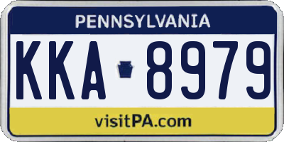 PA license plate KKA8979