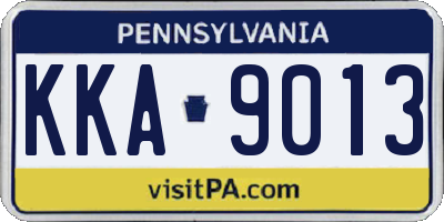 PA license plate KKA9013