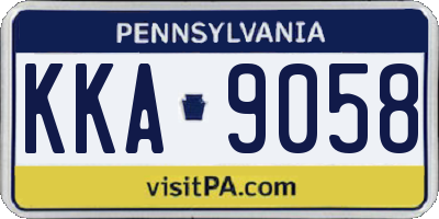 PA license plate KKA9058