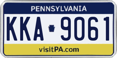 PA license plate KKA9061