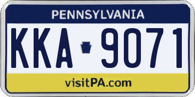 PA license plate KKA9071