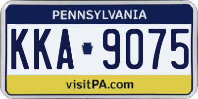 PA license plate KKA9075