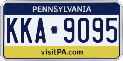 PA license plate KKA9095