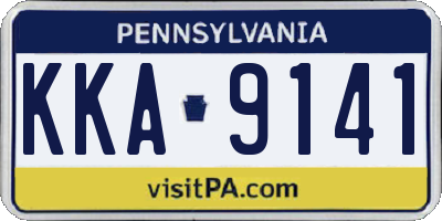 PA license plate KKA9141