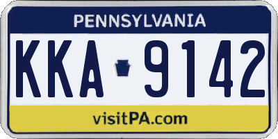 PA license plate KKA9142