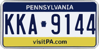 PA license plate KKA9144
