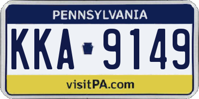PA license plate KKA9149