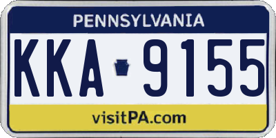 PA license plate KKA9155