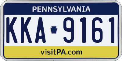 PA license plate KKA9161
