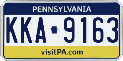 PA license plate KKA9163