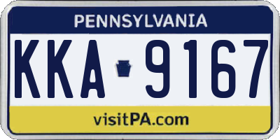 PA license plate KKA9167