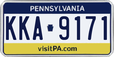 PA license plate KKA9171