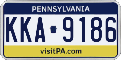 PA license plate KKA9186
