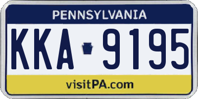 PA license plate KKA9195