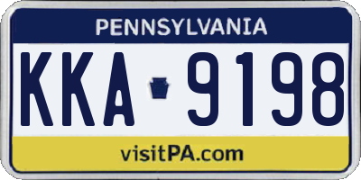 PA license plate KKA9198