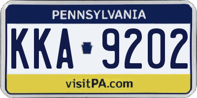 PA license plate KKA9202