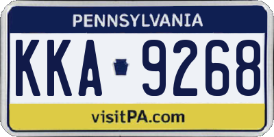 PA license plate KKA9268