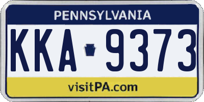 PA license plate KKA9373