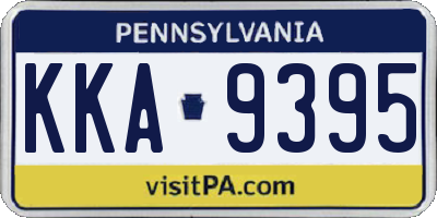 PA license plate KKA9395