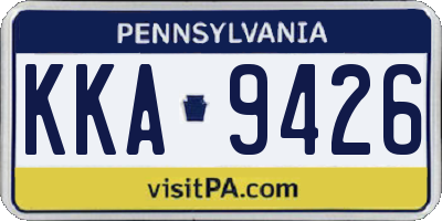 PA license plate KKA9426