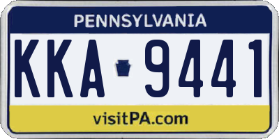 PA license plate KKA9441