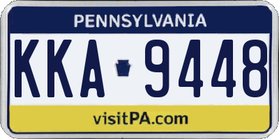 PA license plate KKA9448