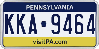 PA license plate KKA9464
