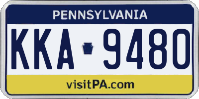 PA license plate KKA9480