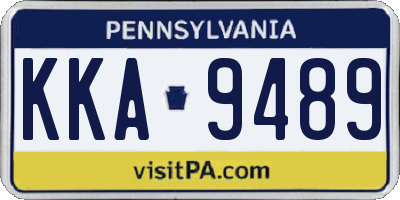 PA license plate KKA9489