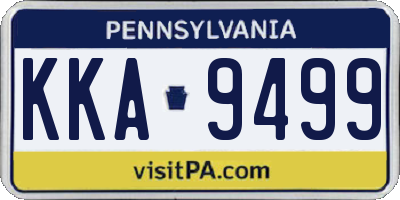 PA license plate KKA9499