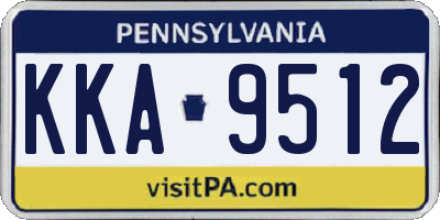 PA license plate KKA9512