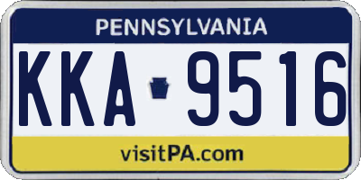 PA license plate KKA9516