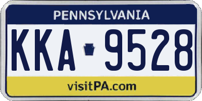 PA license plate KKA9528