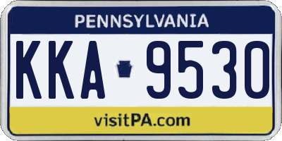 PA license plate KKA9530