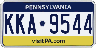 PA license plate KKA9544