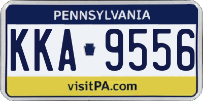 PA license plate KKA9556