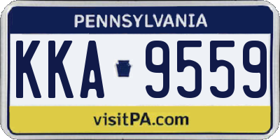 PA license plate KKA9559