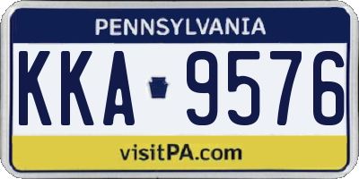 PA license plate KKA9576