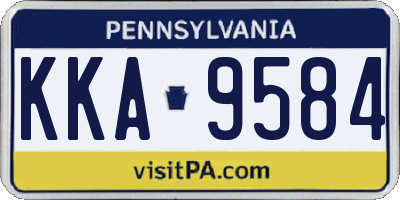 PA license plate KKA9584