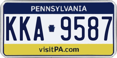 PA license plate KKA9587