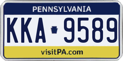 PA license plate KKA9589