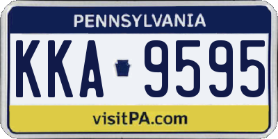 PA license plate KKA9595