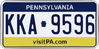 PA license plate KKA9596